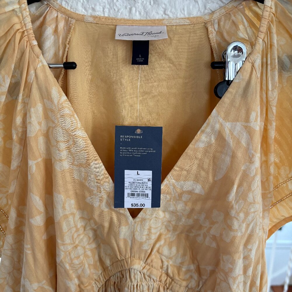 NWT Target Universal Thread Yellow Flutter Sleeve… - image 4